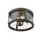 Z-Lite Roundhouse 3 Light Outdoor Flush Ceiling Mount Fixture, Black And Clear Seedy 569F-BK - alternate 2